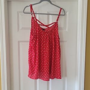 Red Polka Dot Women's Top